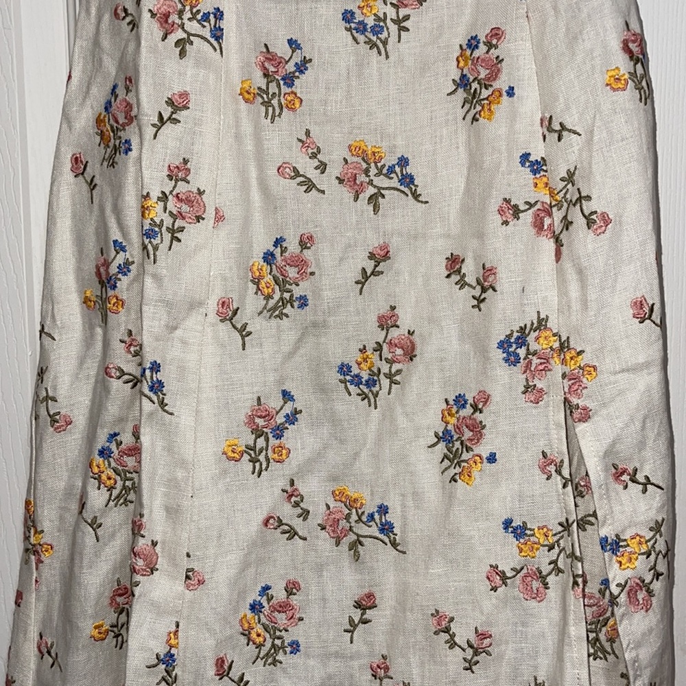 Reformation Belgium Linen Dress Gala Embroidery - Picture 6 of 16
